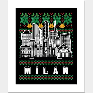Milan Italy Ugly Christmas Posters and Art